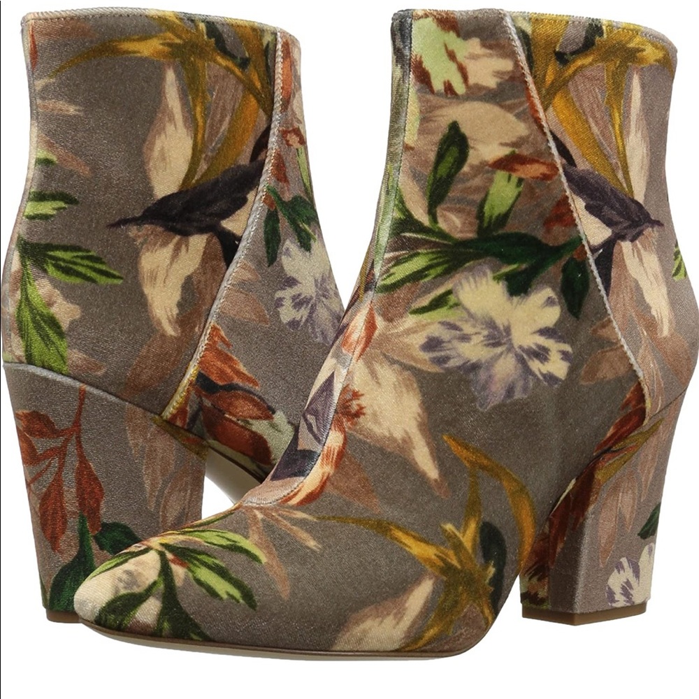 Nine West Floral Heeled Bootie